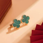 [Elowen jewels ]CLOVER MEDIUM 1 MOTIV MALACHIT OHRRINGE
