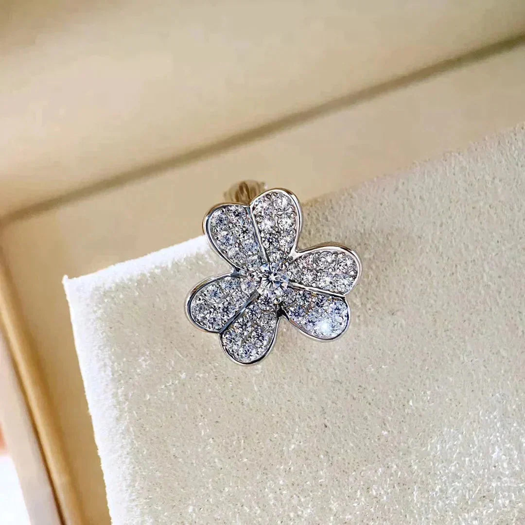 [Elowen jewels ]CLOVER COSMOS DIAMANT-OHRRINGE SILBER