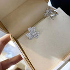 [Elowen jewels ]CLOVER COSMOS DIAMANT-OHRRINGE SILBER