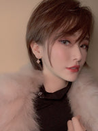 [Elowen jewels ]DOUBLE STAR PINK GOLD MOP DROP EARRINGS