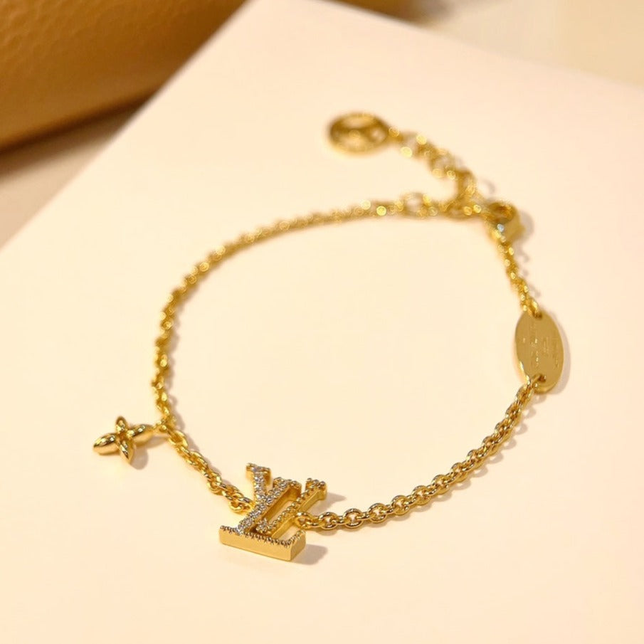 [Elowen jewels ]LOGO STAR MOTIF GOLD BRACELET