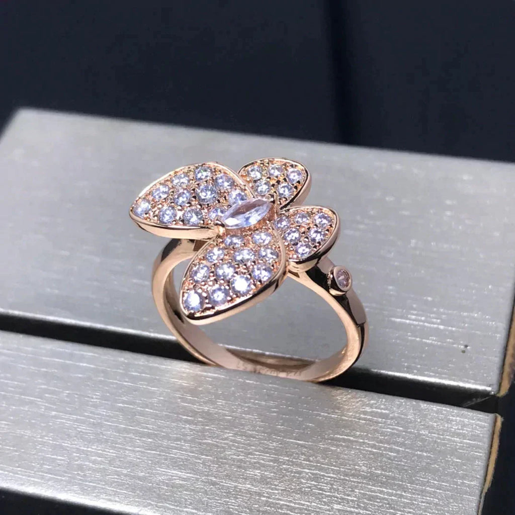 [Elowen jewels ]BUTTERFLY PINK GOLD DIAMOND RING