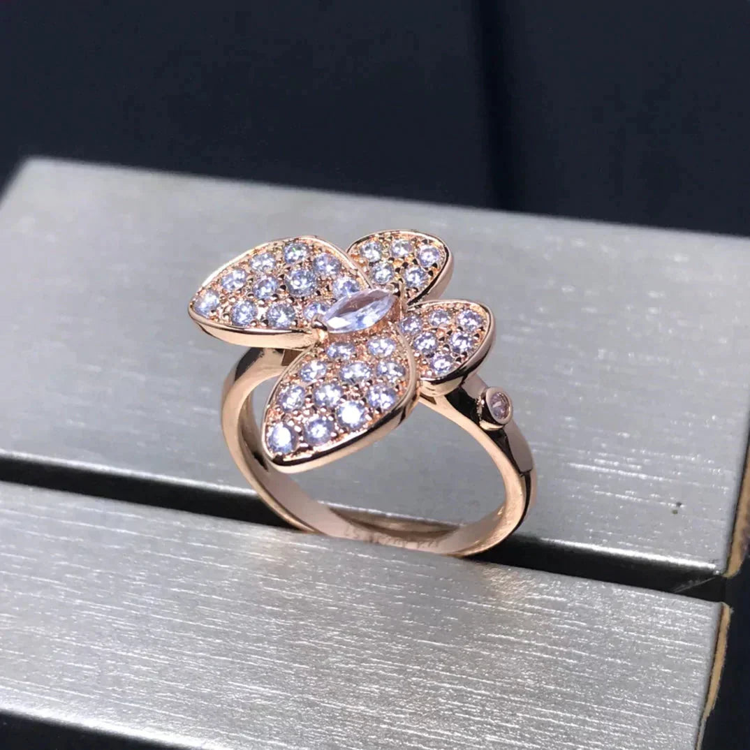 [Elowen jewels ]BUTTERFLY PINK GOLD DIAMOND RING