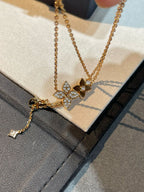 [Elowen jewels ]STAR BLOSSOM NECKLACE PINK GOLD DIAMONDS