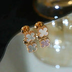 [Elowen jewels ]CLOVER MINI 9.5MM WHITE MOP EARRINGS