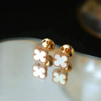 [Elowen jewels ]CLOVER MINI 9.5MM WHITE MOP EARRINGS