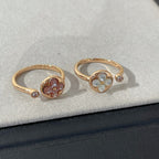 [Elowen jewels ]SUN 1 DIAMOND PINK MOP RING