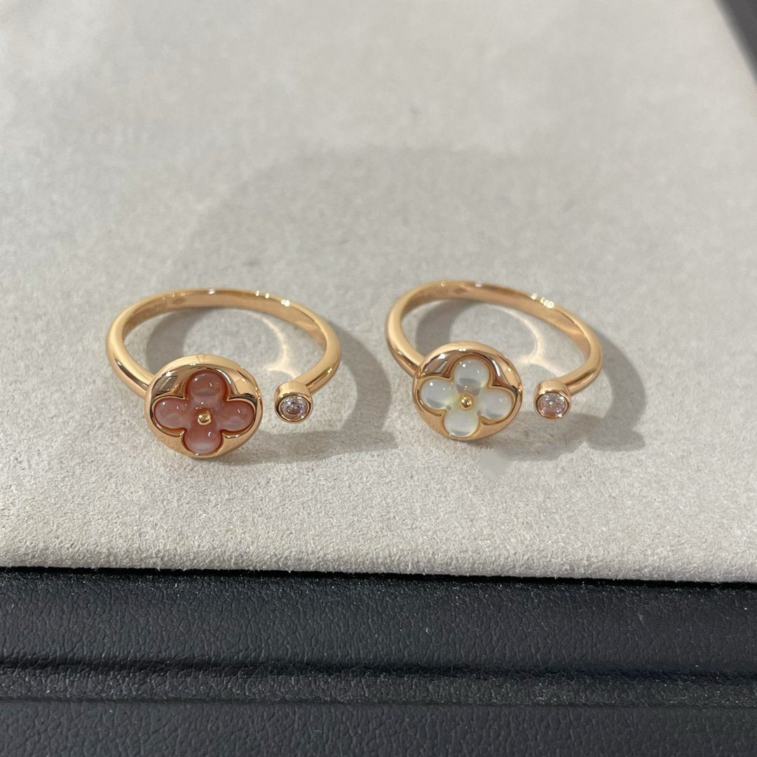 [Elowen jewels ]SUN 1 DIAMOND PINK MOP RING