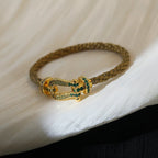 [Elowen jewels ]FORCE 10 GOLD GREEN DIAMOND PAVED