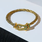 [Elowen jewels ]FORCE 10 GOLD GREEN DIAMOND PAVED