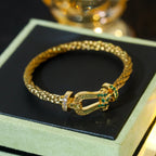 [Elowen jewels ]FORCE 10 GOLD GREEN DIAMOND PAVED