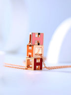 [Elowen jewels ]H CAGE PINK GOLD NECKLACE
