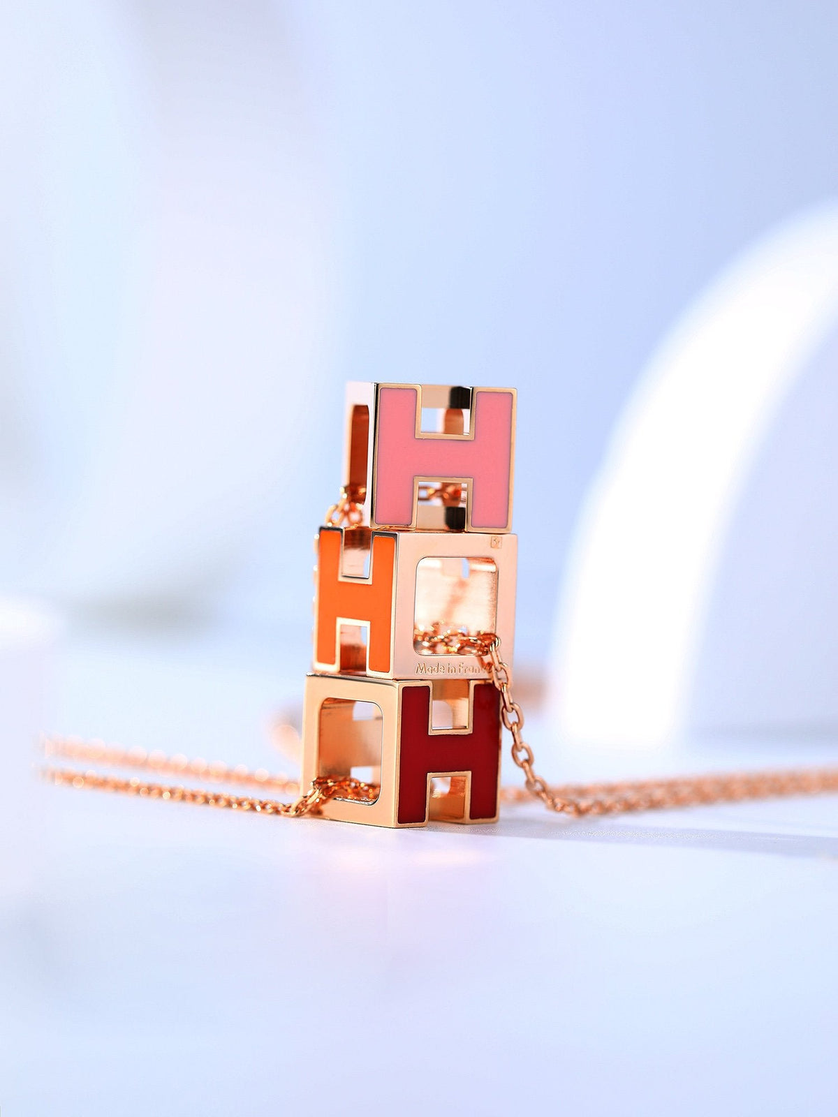 [Elowen jewels ]H CAGE PINK GOLD NECKLACE