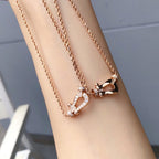 [Elowen jewels ]FORCE 10 HALSKETTE AUS ROSÉGOLD MIT DIAMANTEN