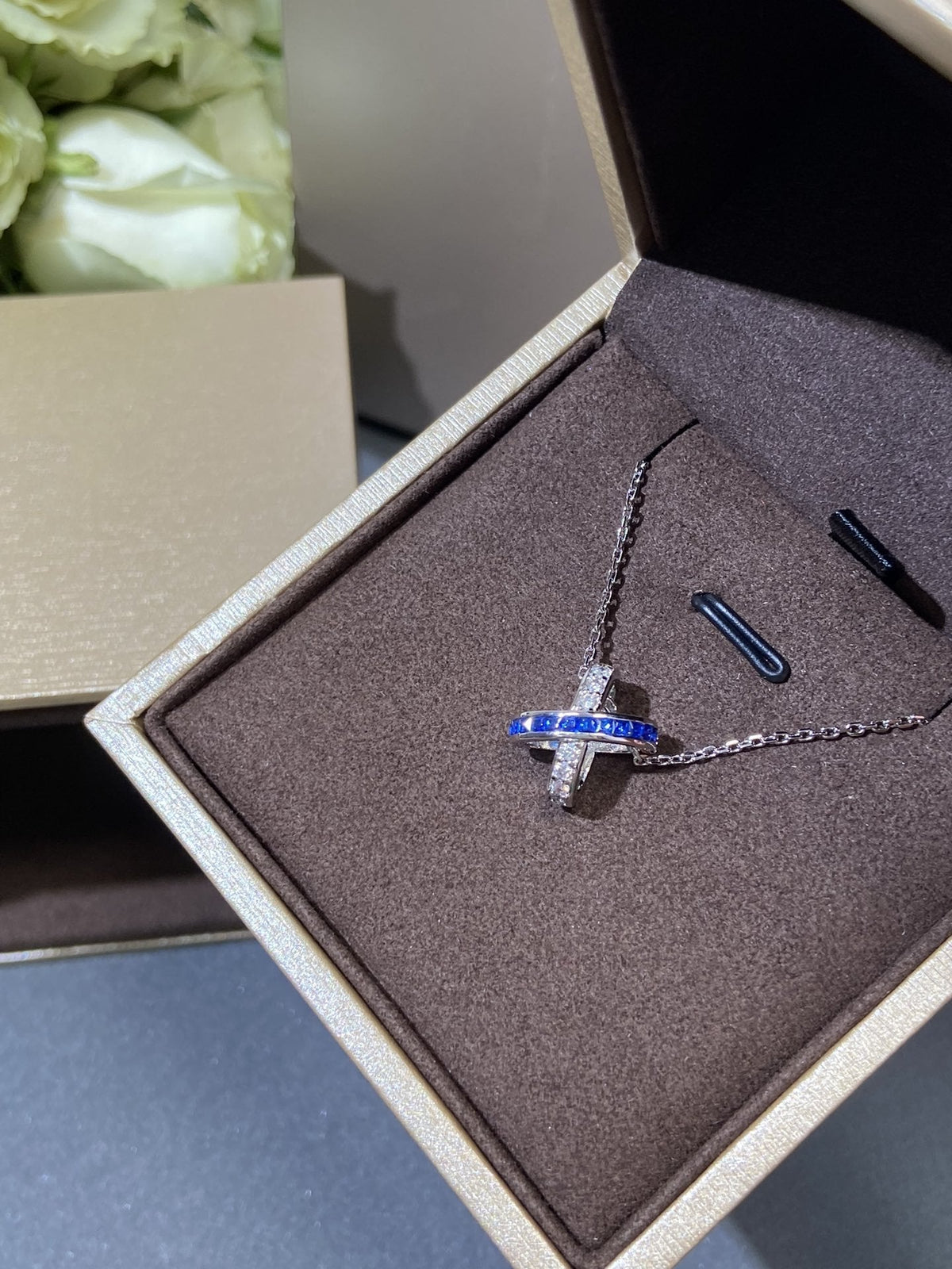 [Elowen jewels ]LIENS DIAMOND SILVER NECKLACE