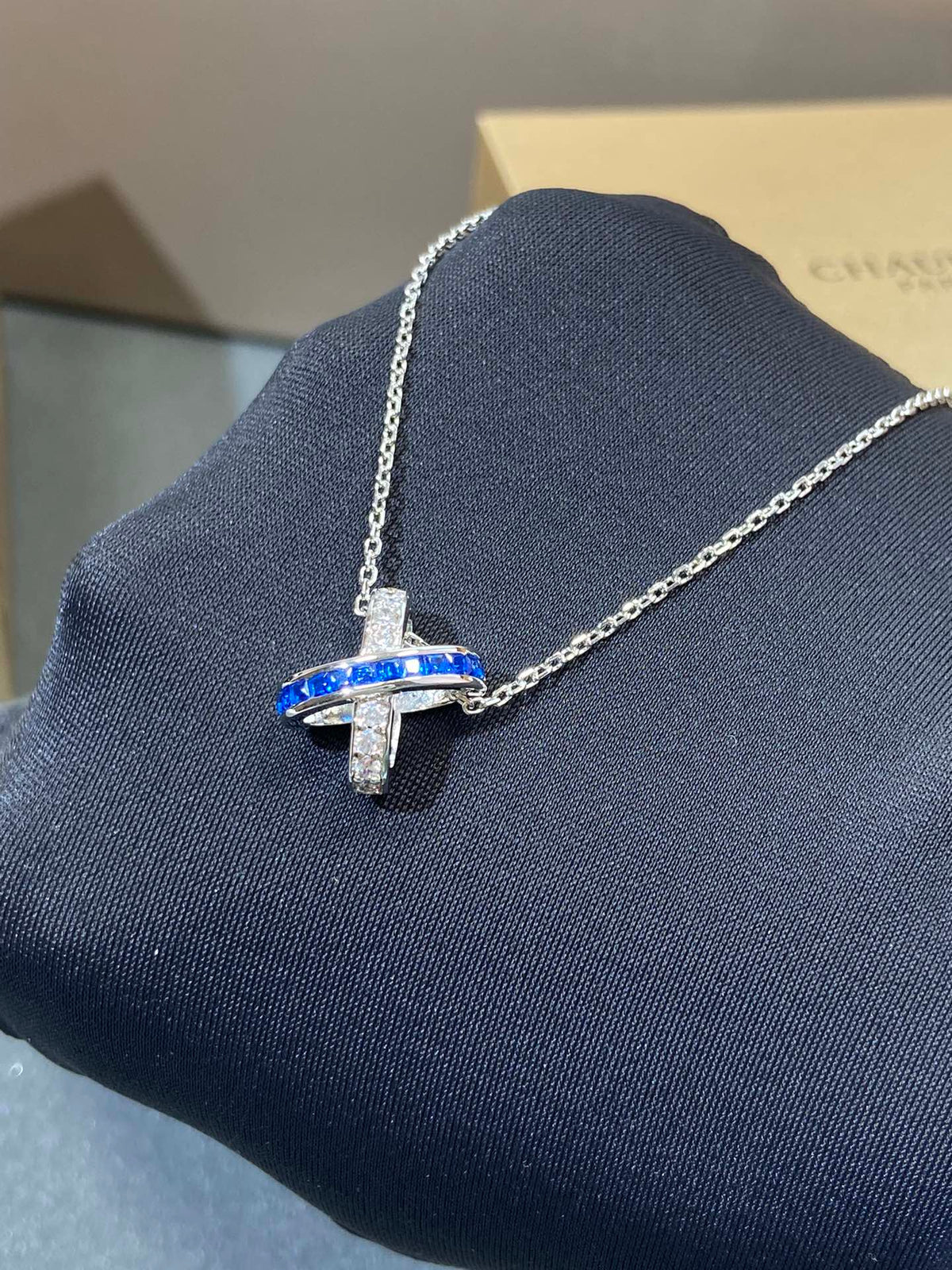 [Elowen jewels ]LIENS DIAMOND SILVER NECKLACE
