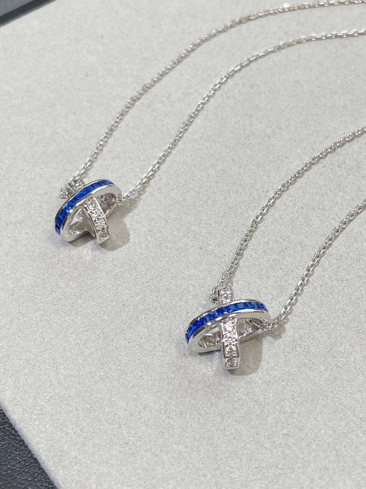 [Elowen jewels ]LIENS DIAMOND SILVER NECKLACE