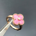 [Elowen jewels ]CLOVER RHODONITE ROSE GOLD RING