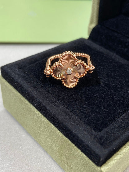 [Elowen Jewels]CLOVER RIVERSIBLE PINK GOLD RING