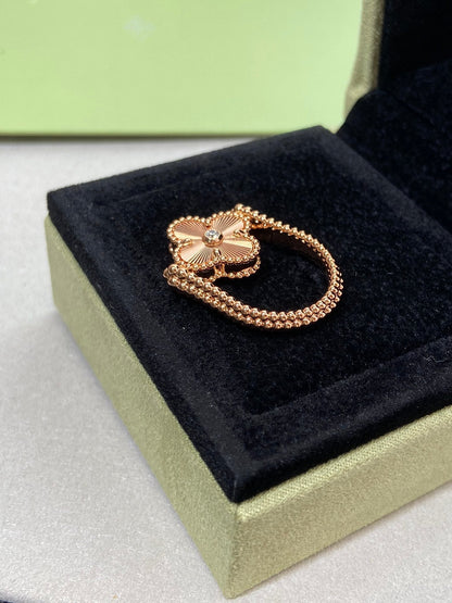 [Elowen Jewels]CLOVER RIVERSIBLE ROSE GOLD RING