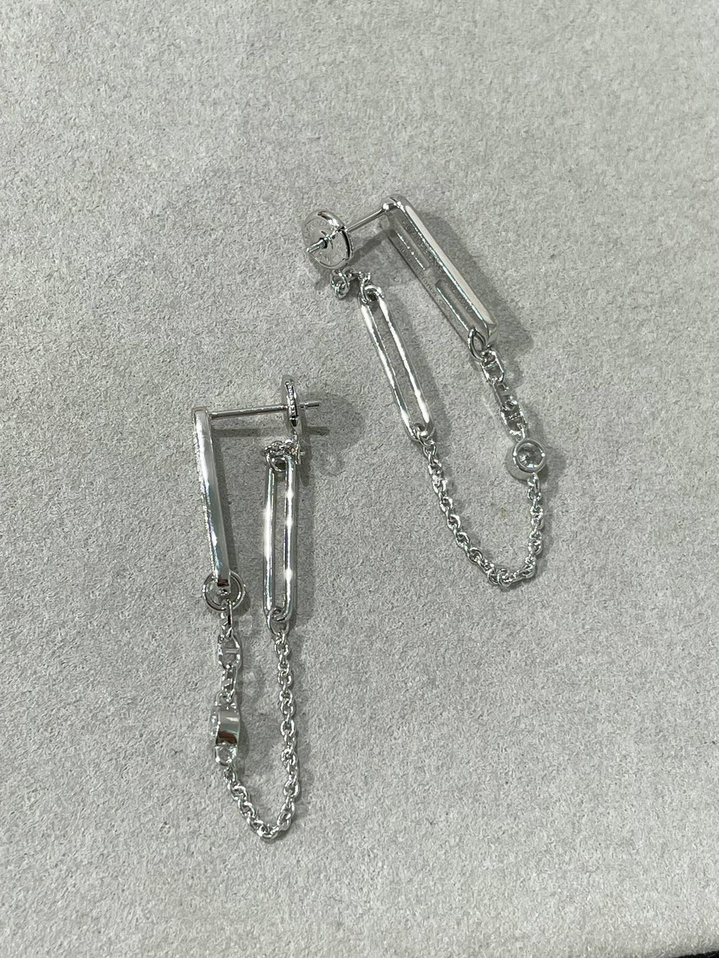[Elowen jewels ]CHAINE CHAOS DIAMOND DROP EARRINGS