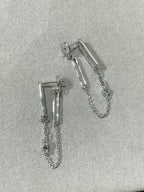 [Elowen jewels ]CHAINE CHAOS DIAMOND DROP EARRINGS