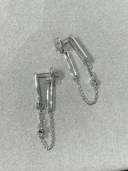 [Elowen Jewels ]CHAINE CHAOS DIAMOND DROP EARRINGS