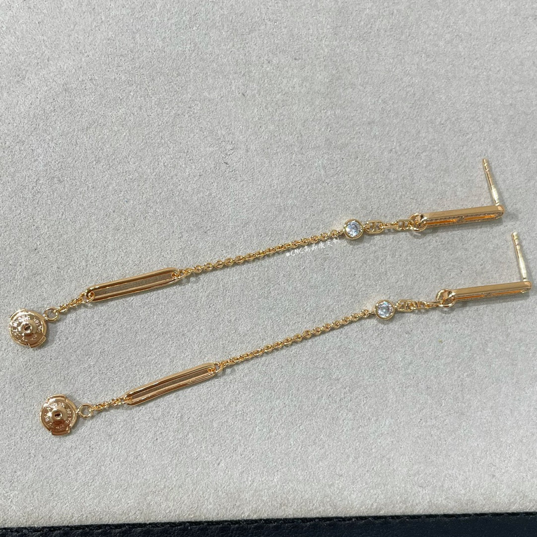 [Elowen jewels ]CHAINE CHAOS DIAMOND DROP EARRINGS
