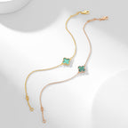 [Elowen jewels ]KLEEBLATT-ARMBAND MALACHIT 1 MOTIV