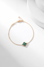 [Elowen jewels ]KLEEBLATT-ARMBAND MALACHIT 1 MOTIV