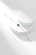 [Elowen jewels ]KLEEBLATT-ARMBAND MALACHIT 1 MOTIV