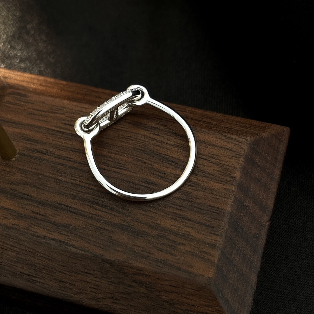 [Elowen jewels ]RONDE SMALL SILVER DIAMOND RING