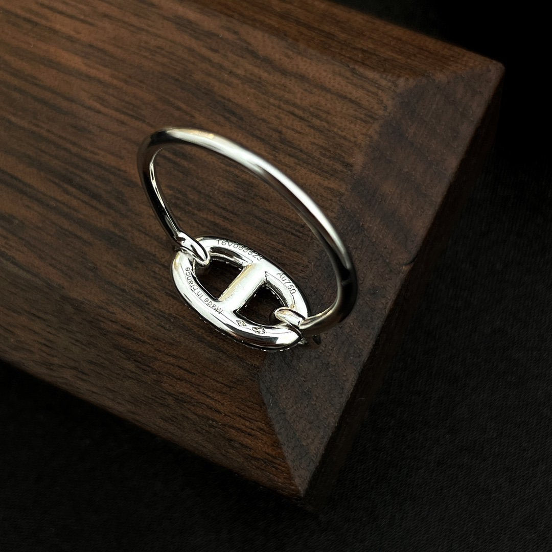 [Elowen jewels ]RONDE SMALL SILVER DIAMOND RING