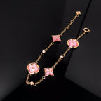 [Elowen jewels] ARMBAND MIT STERN- UND SONNENMOTIV (4 MOTIVE), ROSA PERLMUTT, ROSÉGOLD