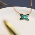 [Elowen jewels ]JEUX MALACHITE 1 DIAMOND PINK GOLD NECKLACE