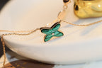 [Elowen jewels ]JEUX MALACHITE 1 DIAMOND PINK GOLD NECKLACE