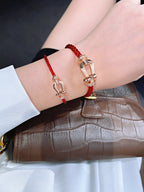 [Elowen jewels ]FORCE 10 HALF DIAMOND PINK GOLD RED CORDERI LARGE AND MEDIUM MODEL