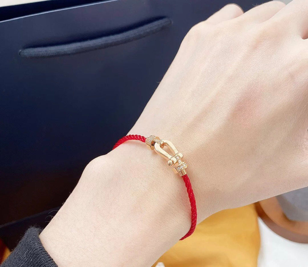 [Elowen jewels ]FORCE 10 HALF DIAMOND PINK GOLD RED CORDERI LARGE AND MEDIUM MODEL