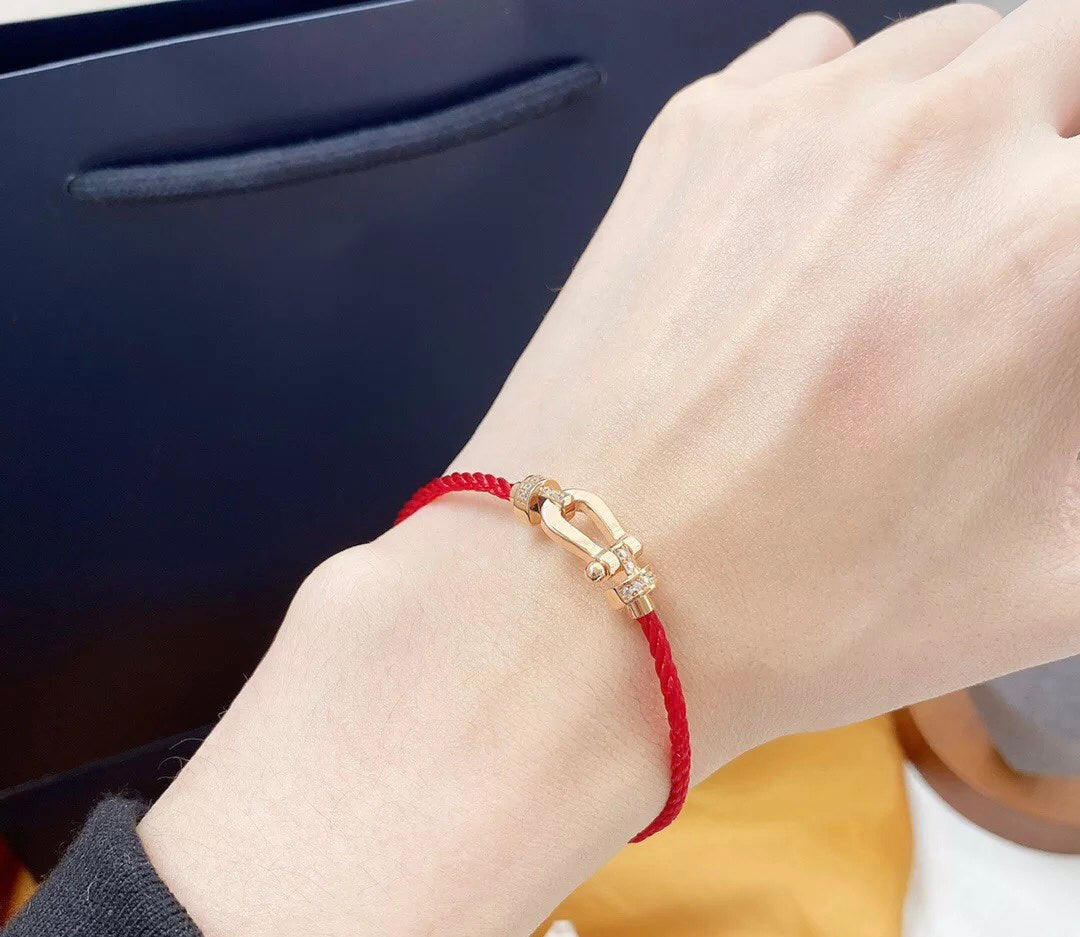 [Elowen jewels ]FORCE 10 HALF DIAMOND PINK GOLD RED CORDERI LARGE AND MEDIUM MODEL