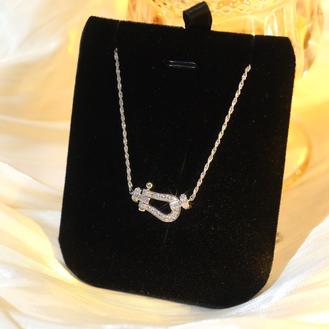 [Elowen jewels ]FORCE 10 DIAMOND SILVER NECKLACE MINI MODEL
