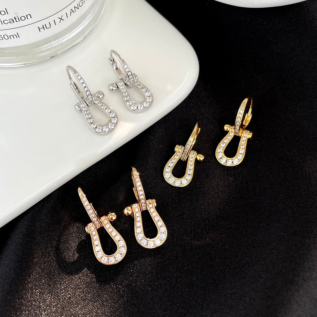 [Elowen jewels ]FORCE 10 FULL DIAMOND DROP EARRINGS MEDIUM MODEL