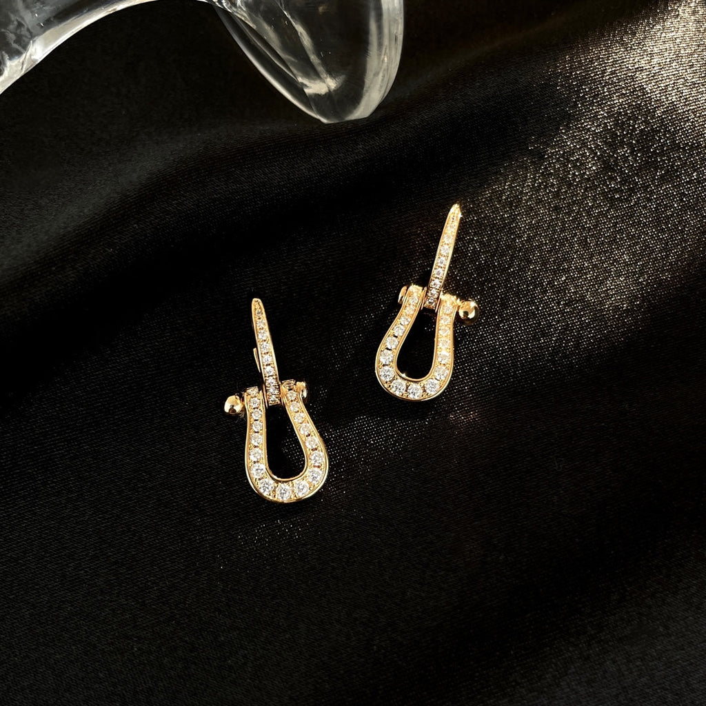 [Elowen jewels ]FORCE 10 FULL DIAMOND DROP EARRINGS MEDIUM MODEL