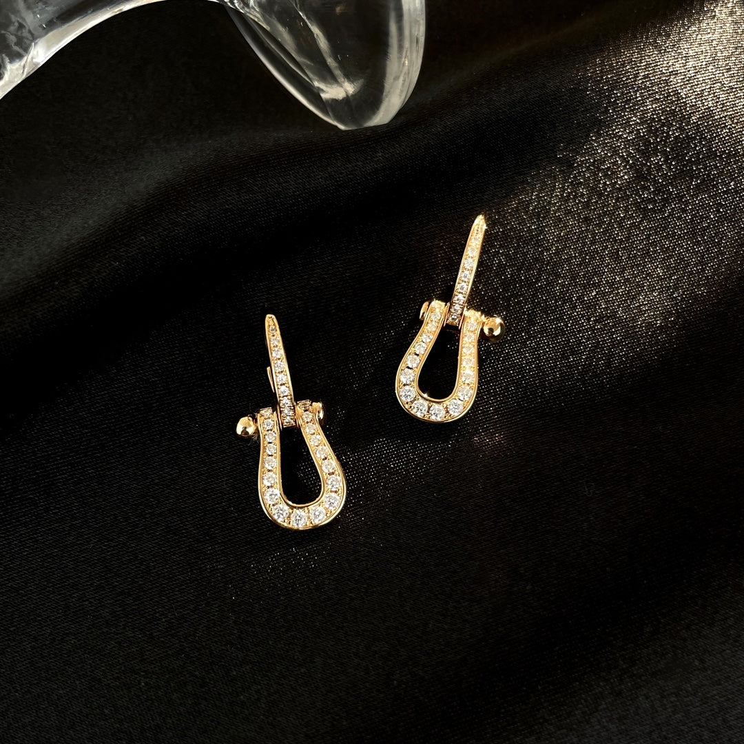 [Elowen jewels ]FORCE 10 FULL DIAMOND DROP EARRINGS MEDIUM MODEL