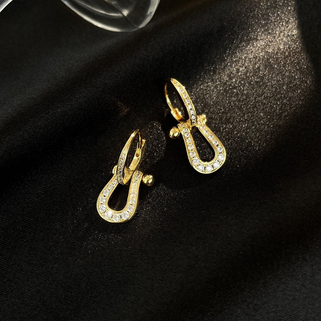 [Elowen jewels ]FORCE 10 FULL DIAMOND DROP EARRINGS MEDIUM MODEL