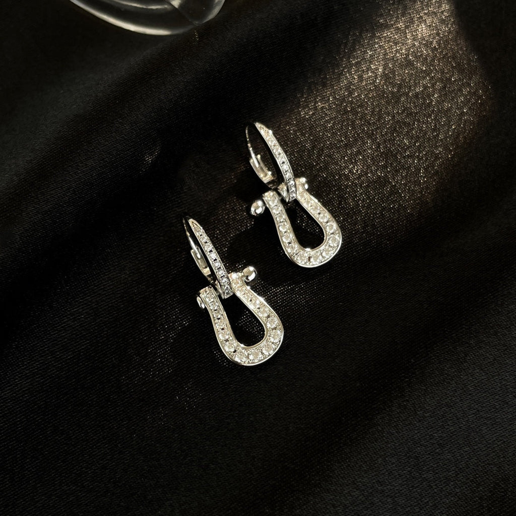 [Elowen jewels ]FORCE 10 FULL DIAMOND DROP EARRINGS MEDIUM MODEL