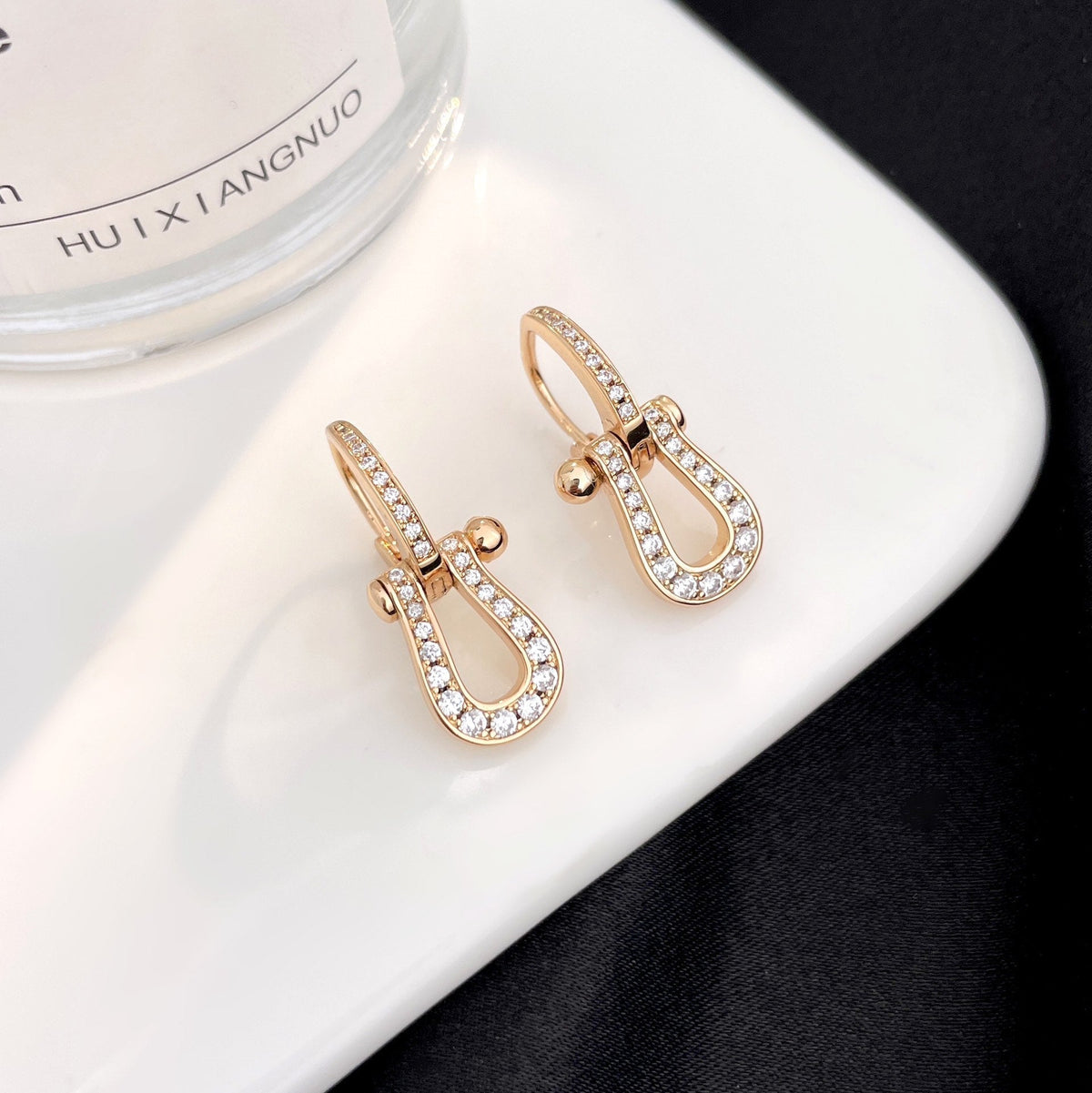 [Elowen jewels ]FORCE 10 FULL DIAMOND DROP EARRINGS MEDIUM MODEL