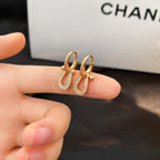 [Elowen jewels ]FORCE 10 FULL DIAMOND DROP EARRINGS MEDIUM MODEL