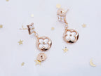 [Elowen jewels ]STAR AND SUN PINK GOLD MOP DROP EARRINGS