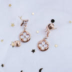 [Elowen jewels ]STAR AND SUN PINK GOLD MOP DROP EARRINGS