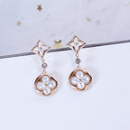 [Elowen jewels ]STAR AND SUN PINK GOLD MOP DROP EARRINGS